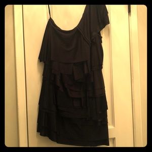 Black mini one-shoulder dress from BCBG size small